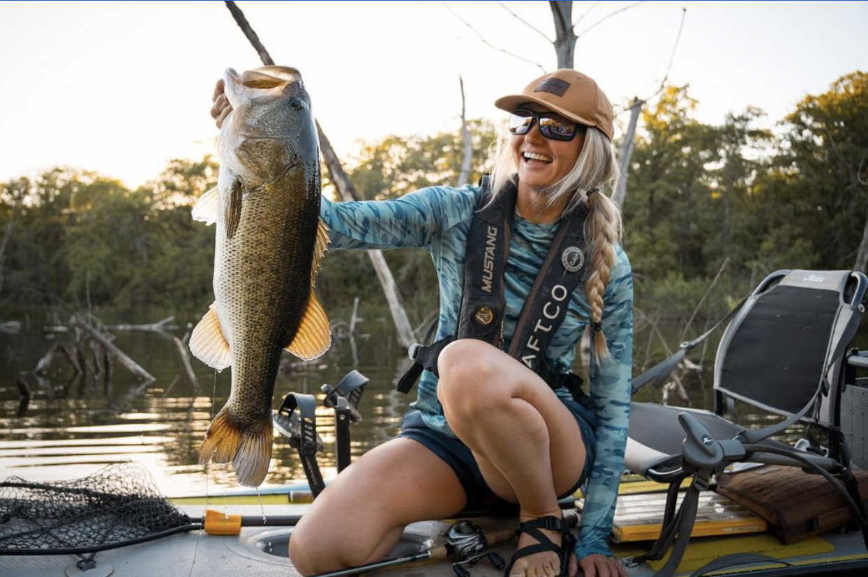 Catching bass on frogs