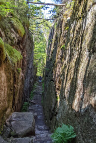 The narrow path walked by many towards the Agawa Rock Pictographs.