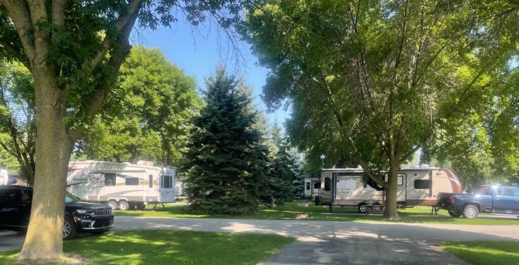 RV sites at Finn Road Park Campground.