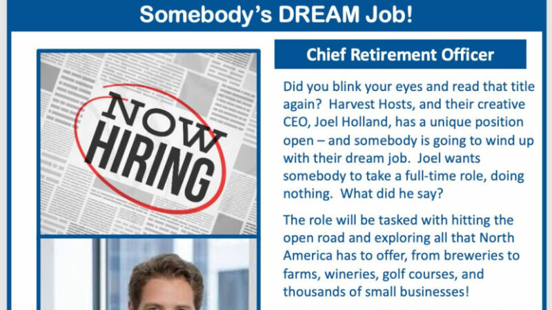 ‘RVing in New England’ Considers Harvest Hosts’ Dream Job – RVBusiness – Breaking RV Industry News