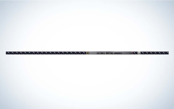  A black and grey Easton FMJ arrow 