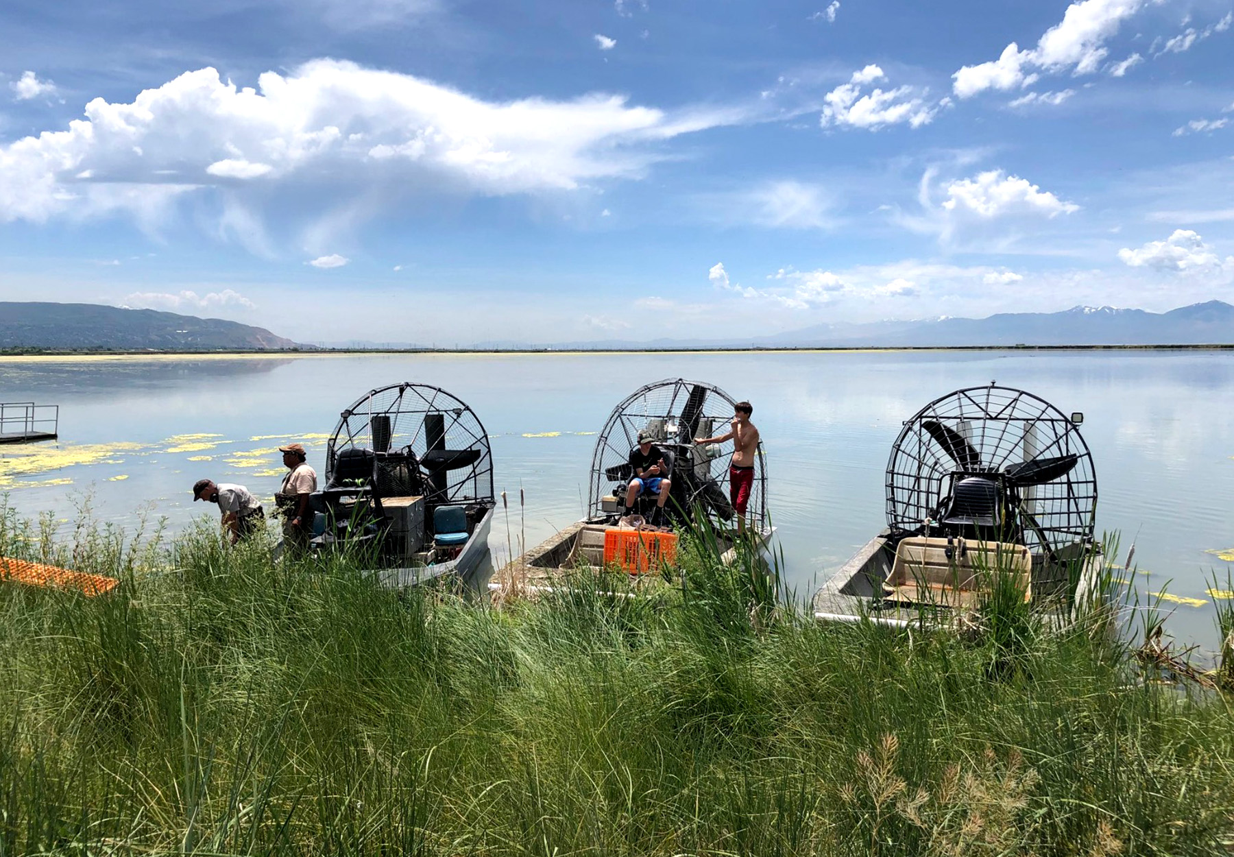 Airboats used by the Utah Department of Willdife Resources.