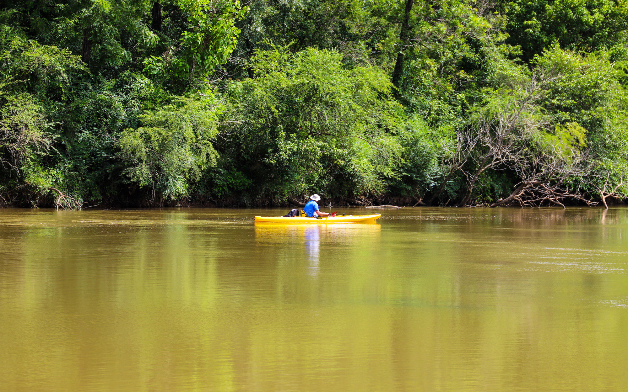 Kayaker on Chatahoochee River.