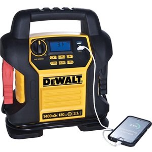 DeWalt DXAEJ14 Power Station with a charging cell phone