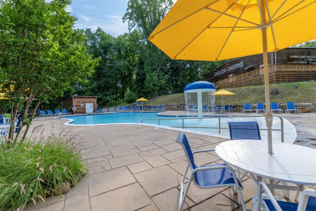 Great view of the pool at Endless Caverns