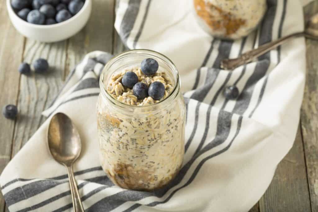 overnight oats with seasonal berries is one of the most delicious and hearty camping meals