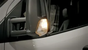 Lineage features include stylish side mirrors.