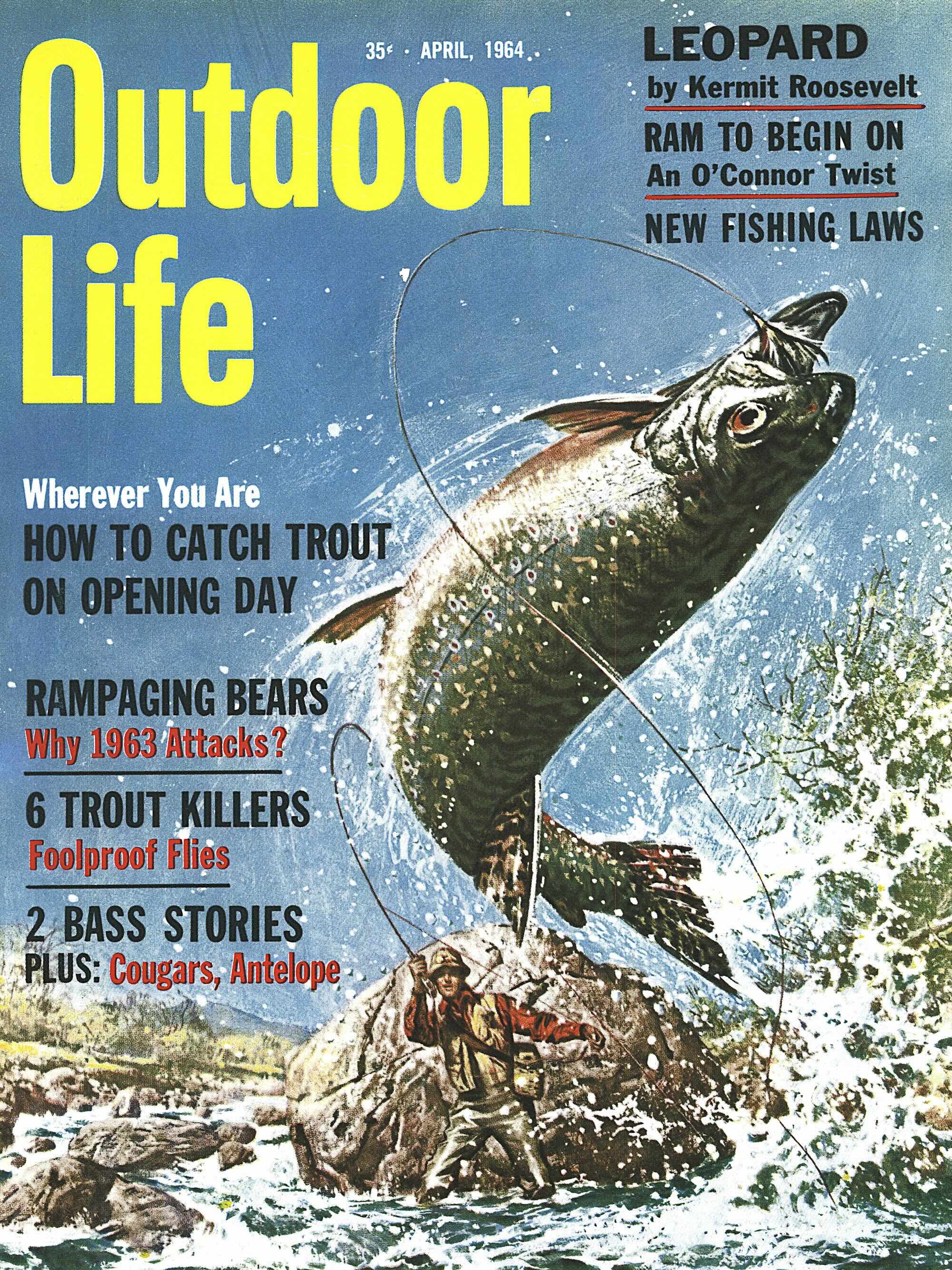 The April 1964 cover of Outdoor Life.