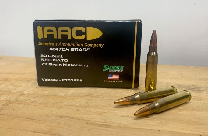  AAC match grade 77 grain Sierra matchking ammo