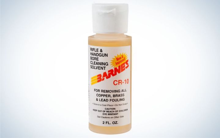  Barnes CR-10 is the best gun cleaning solvent for copper fouling.