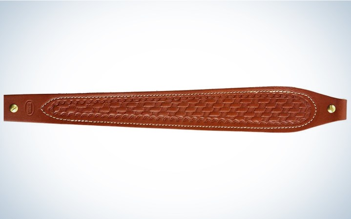  The Hunter Company Cobra-Style Sling is made of leather.