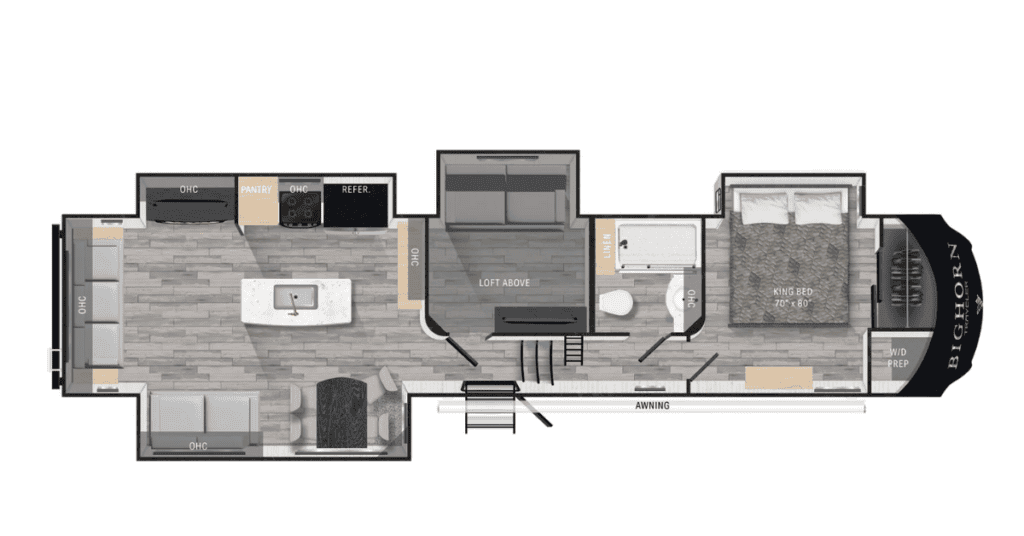 Heartland Bighorn Traveler 39MB floor plan