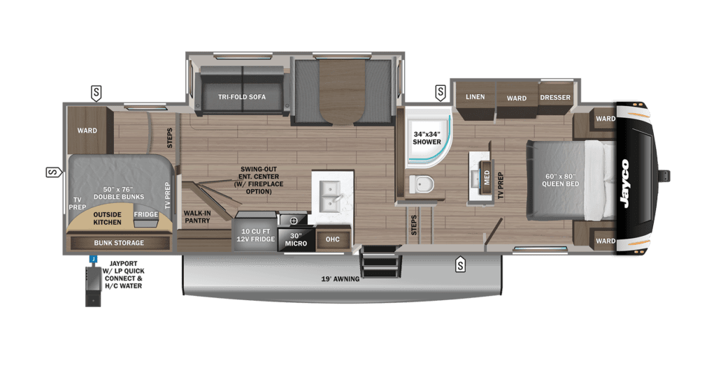 Jayco Eagle HT 29.5BHDS floorplan