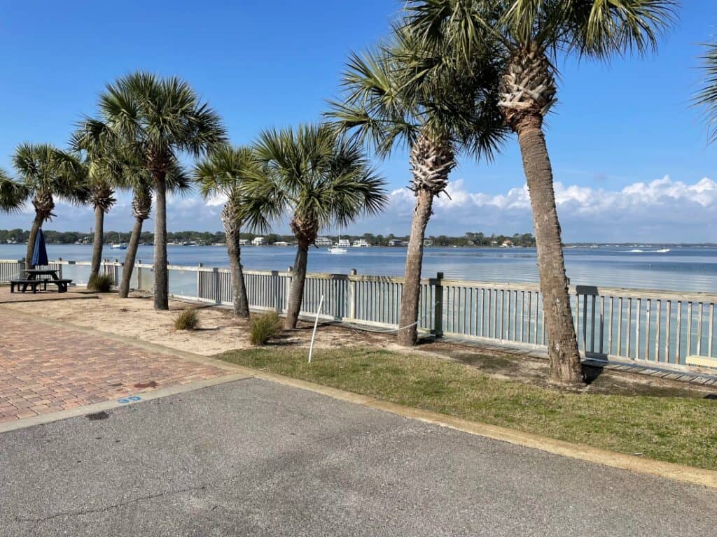 An emptry RV site at Destin West.