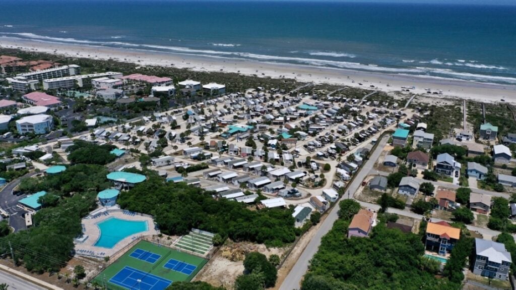 An aerial view of Bryn Mawr Ocean Resort.