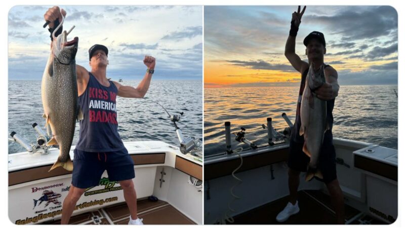 Kid Rock Shows off Impressive Catches From Lake Michigan Fishing Trip