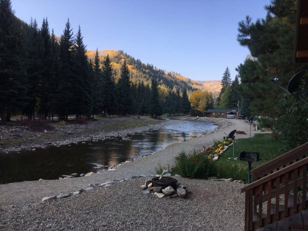 The Dolores River runs near Priest Gulch Campground.