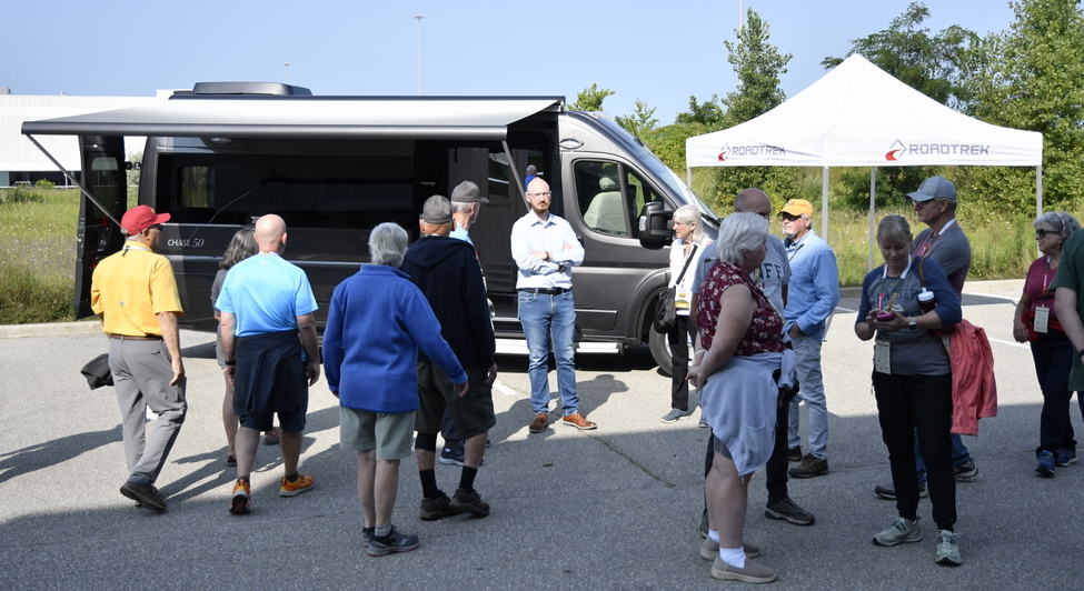 Roadtrek CEO Massimilano Miletto Petrazzini and his team welcomed visitors to the Roadtrek 50th Anniversary Rally and plant tour.