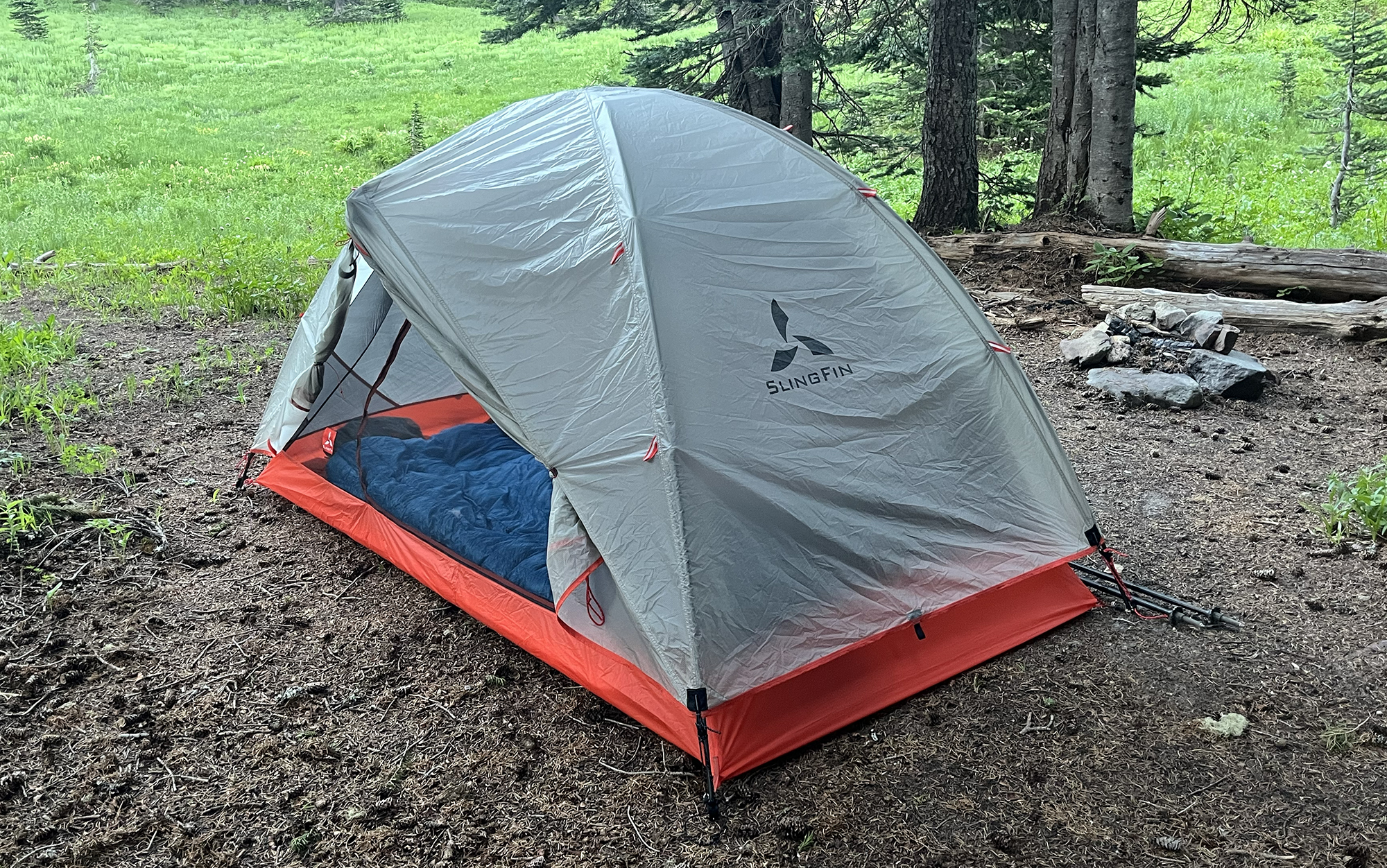 Slingfin Portal set up in the woods