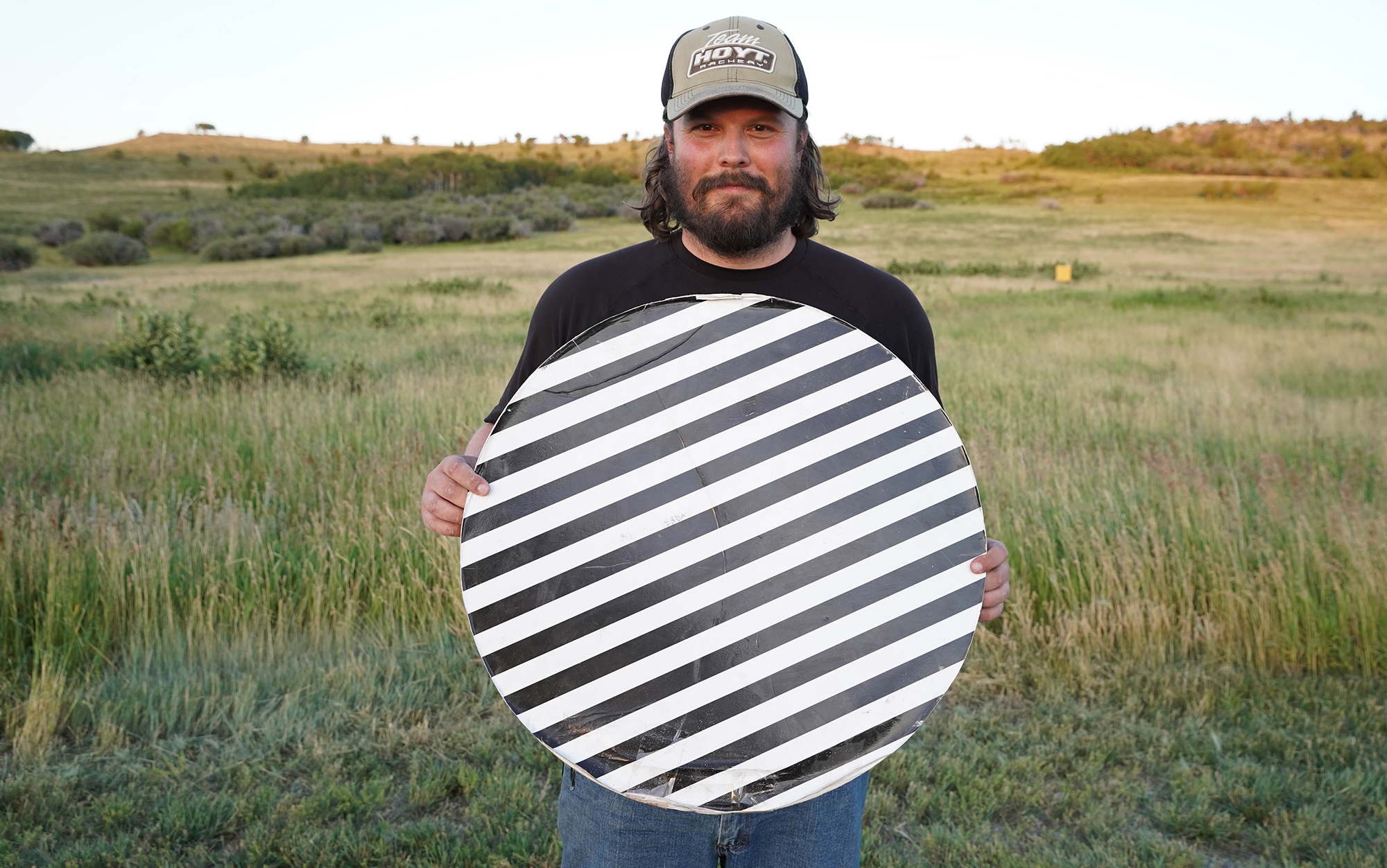 Man holds the low light wheel.