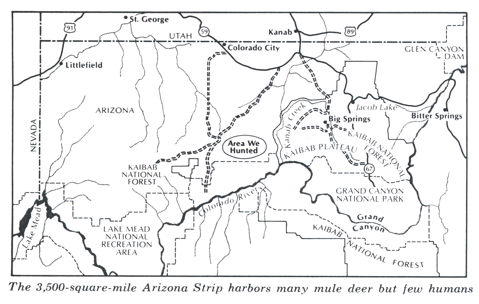 An old map of the Arizona Strip