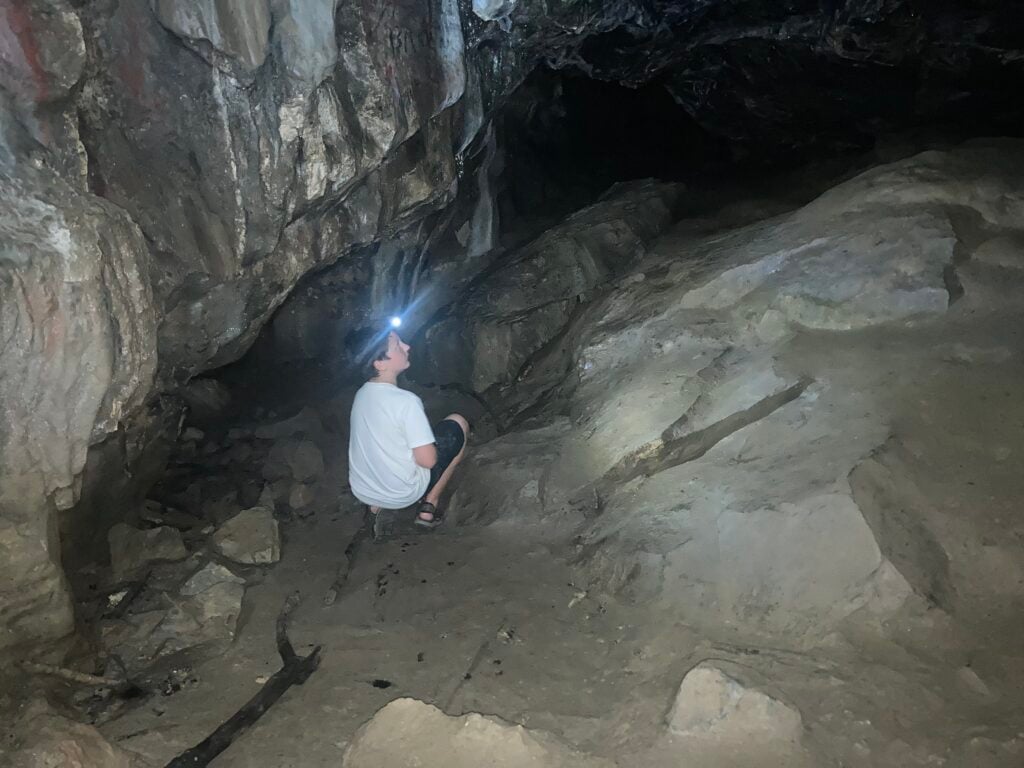 Exploring Everett Cave. Photo: Chelsea Gonzales.