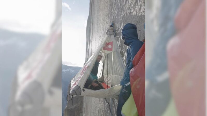 ‘Setting up Camp’ on El Capitan’s Dawn Wall Looks Terrifying