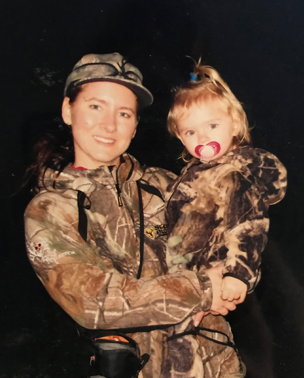 A Michigan mom and her daughter decked out in camo.