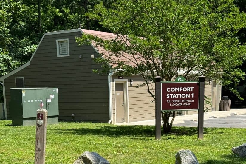 Comfort Station at Pohick Bay Regional Park.