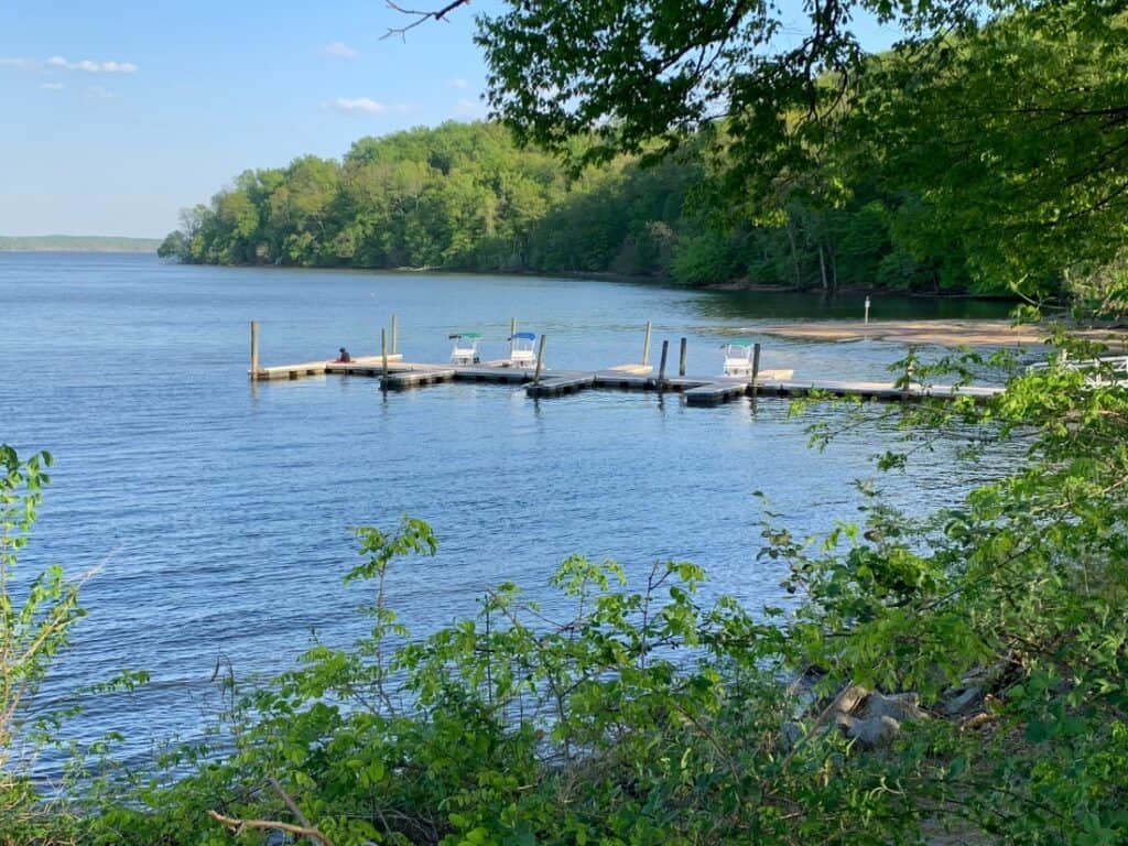 A small marina at Pohick Bay Regional Park.