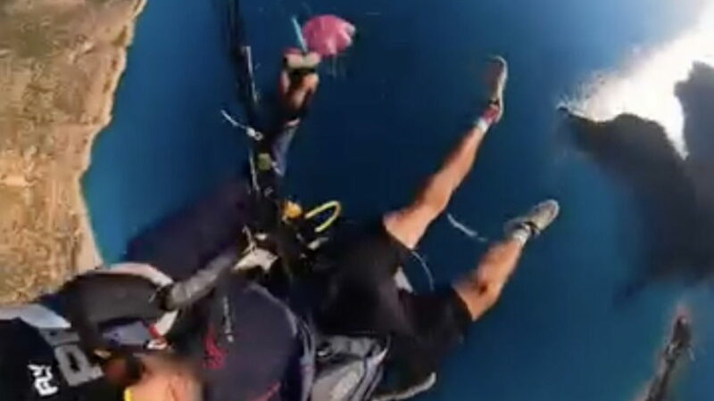 Terrifying Video: Paraglider Becomes Impossibly Tangled Mid-Air