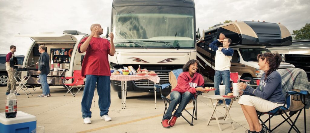 RV Tailgating is a popular North American activity! Photo courtesy Go RVing