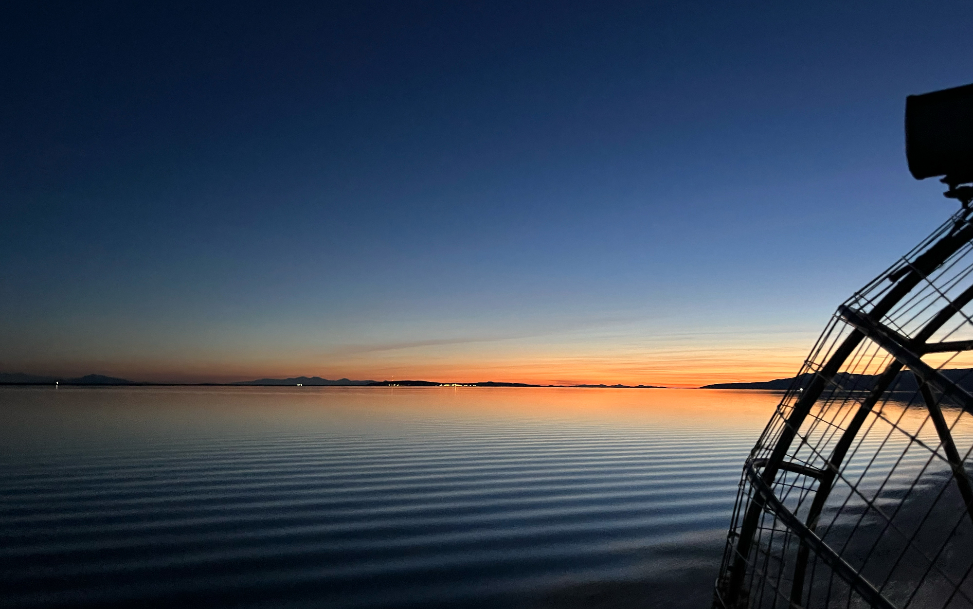 Sunset from the air boat.