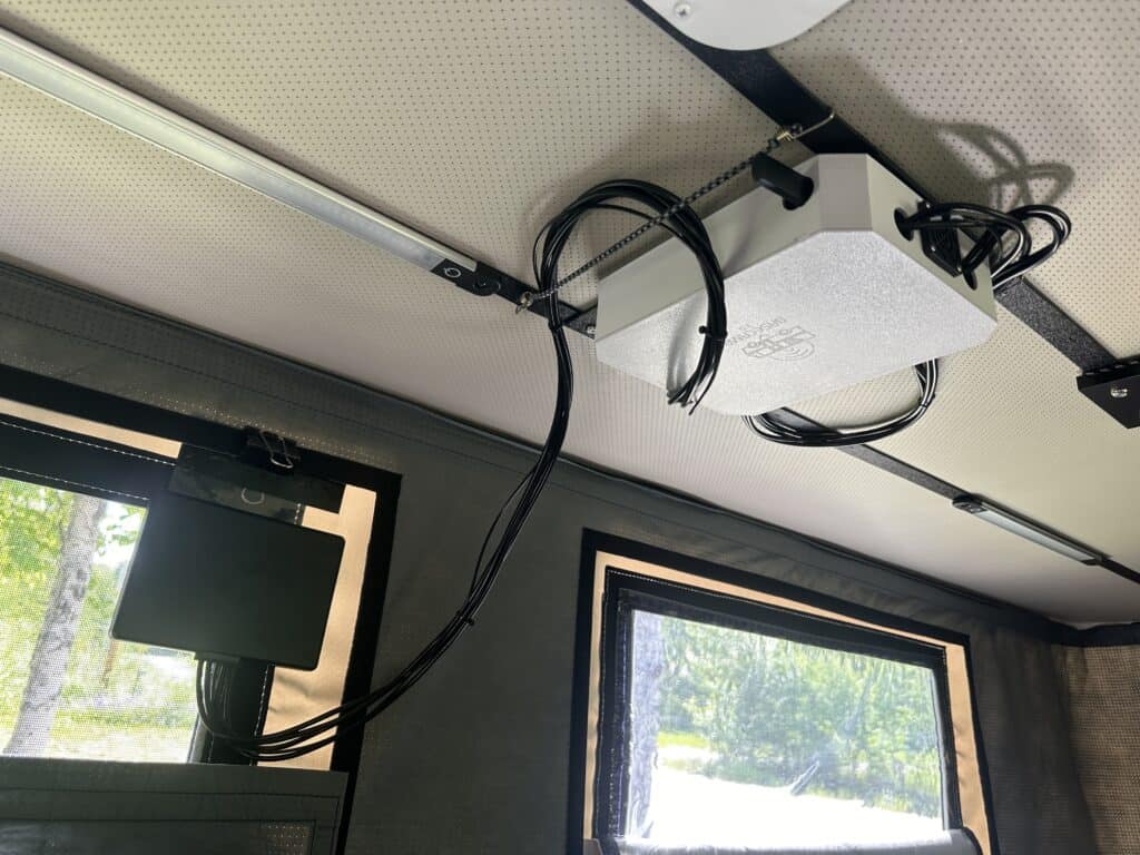 RoamLink Connect RV internet access inside Project M pop-up truck topper (Image: @LiveWorkDream)