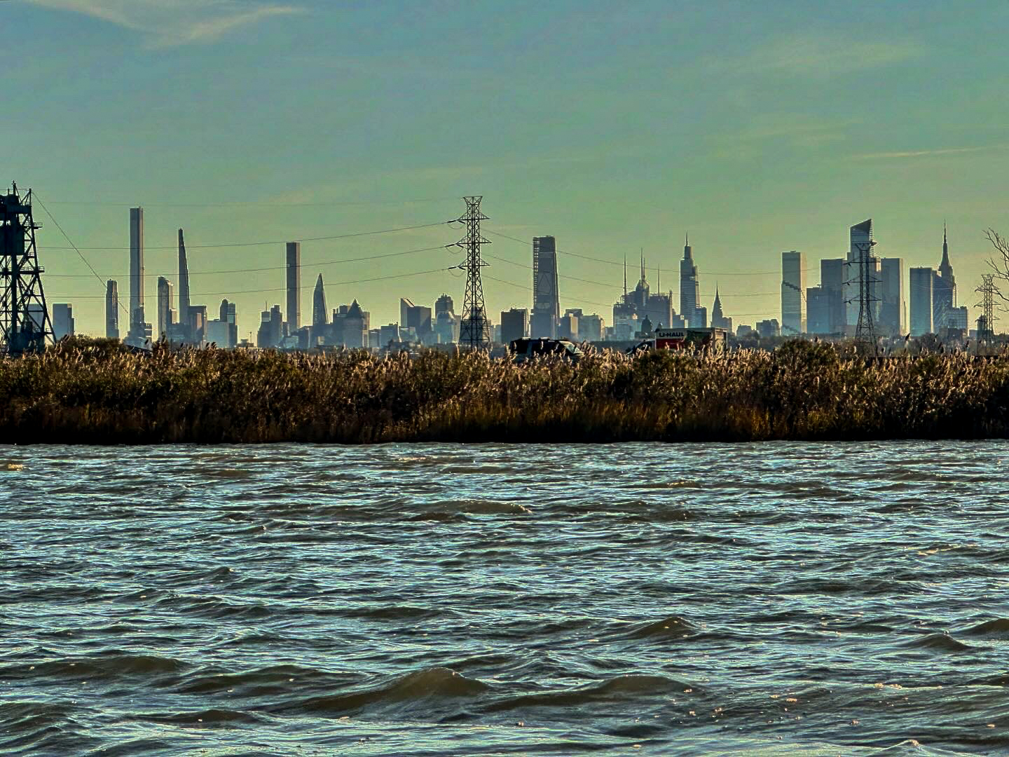 The Manhattan skyline.