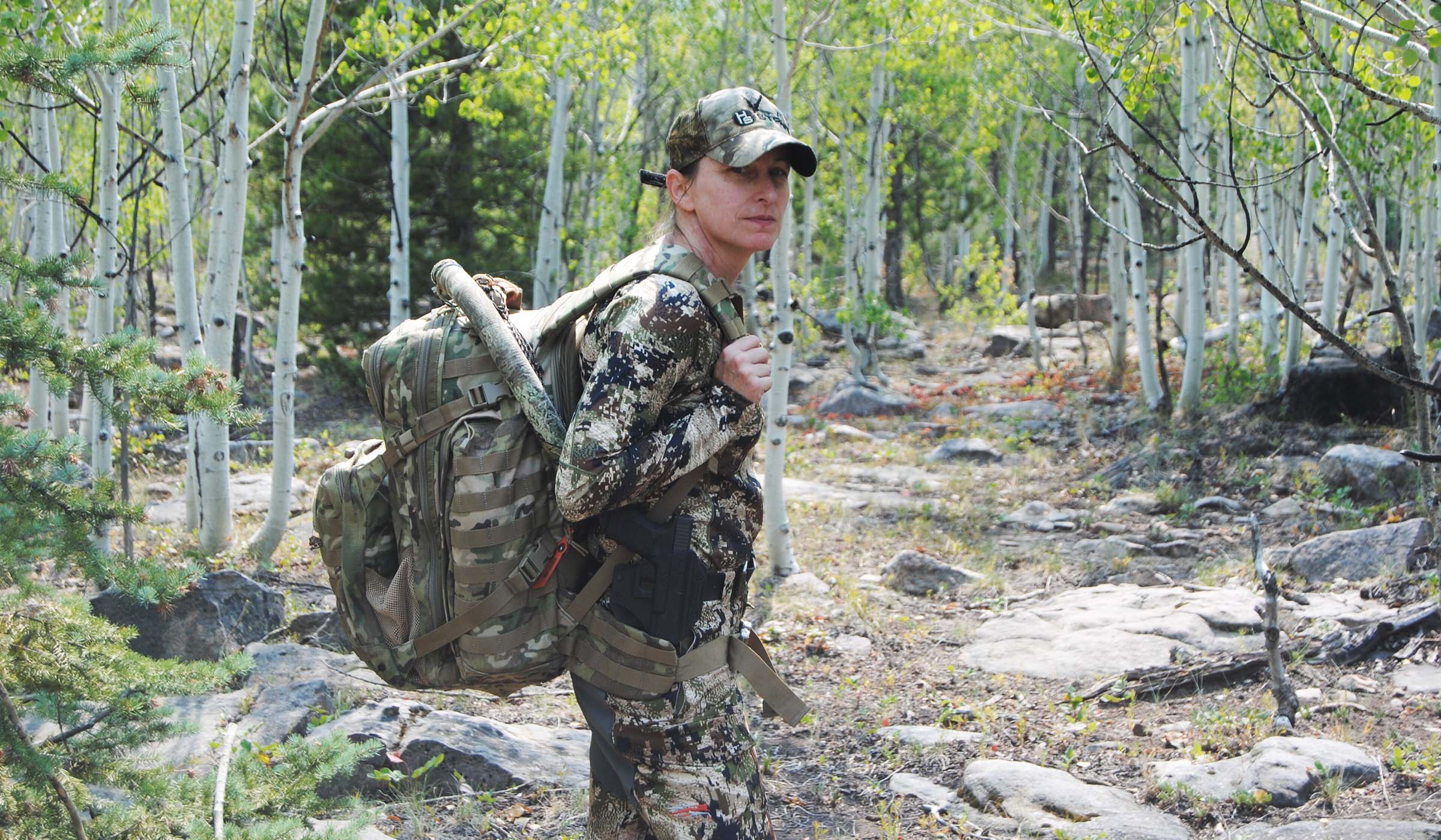 The author testing the best base layers for hunting.