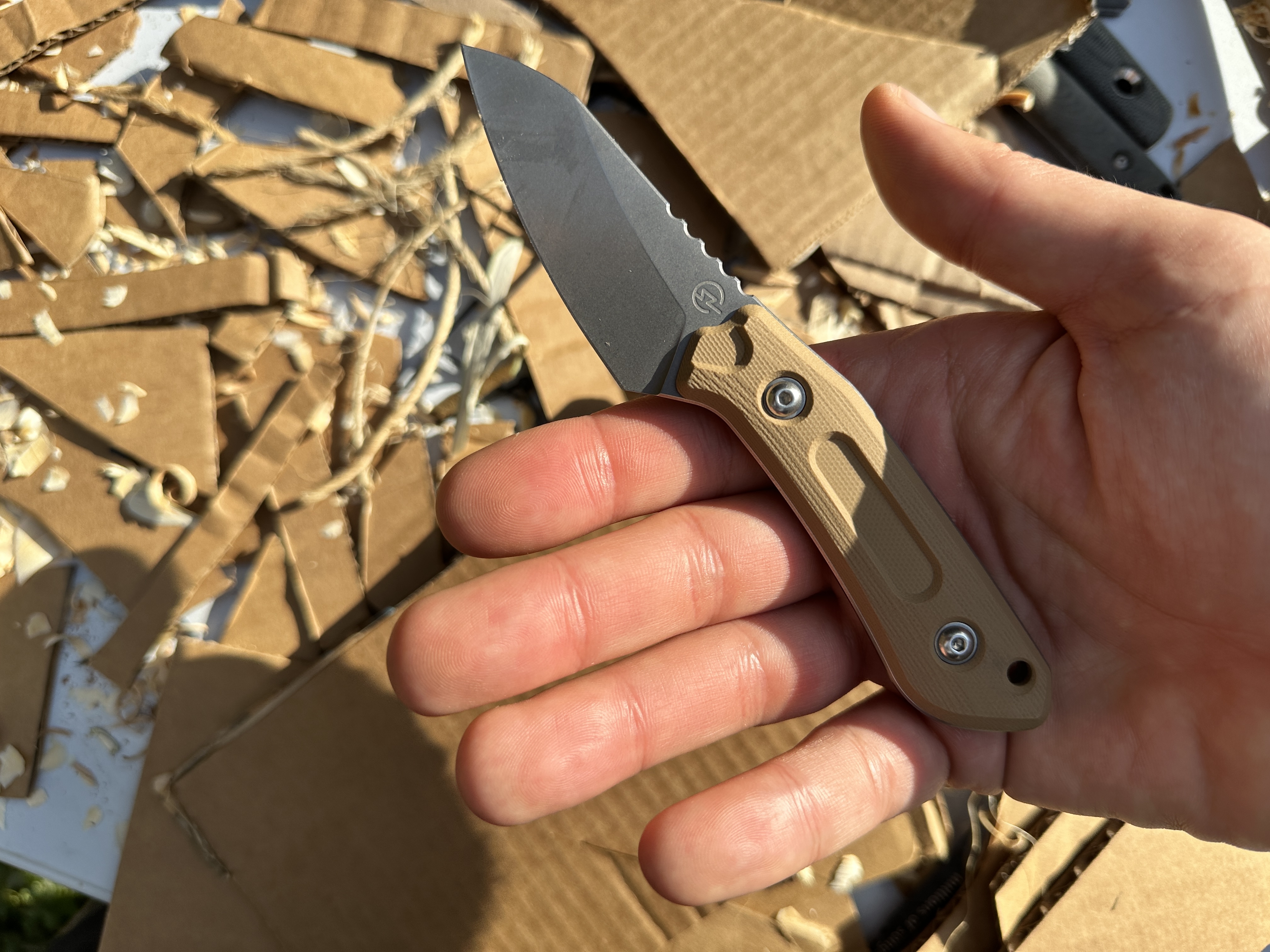 The overland sport is an edc fixed blade with great ergonomics. 