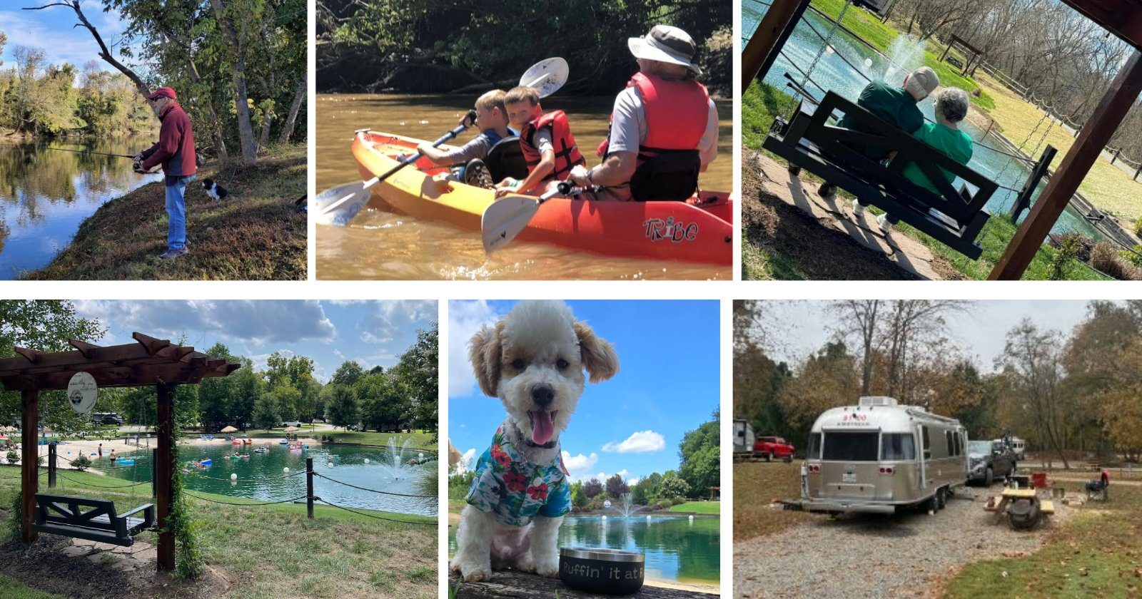 collage of amenities at this North Carolina RV park