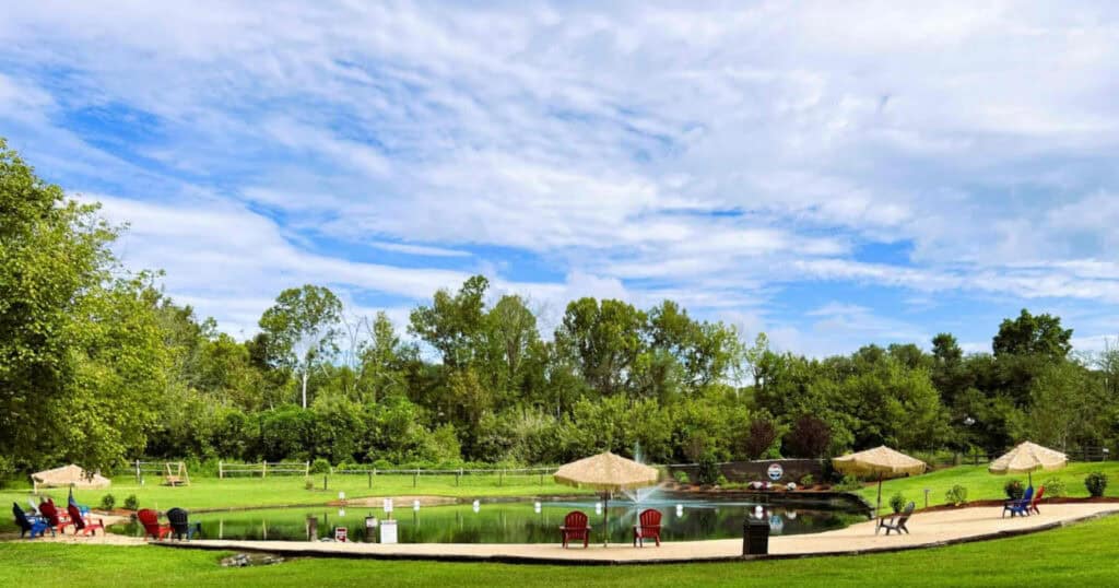 view of lake at RiverWalk RV Park