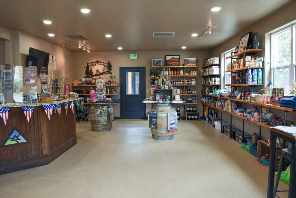 General store at Palisade Basecamp RV Resort in Colorado.
