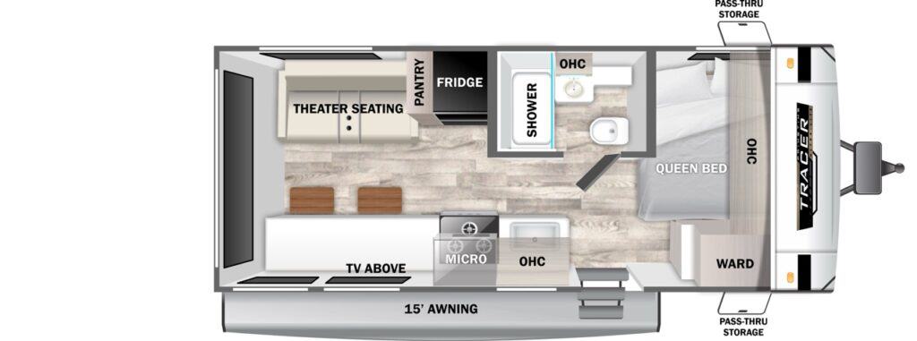 Prime Time Tracer floorplan. Floorplan courtesy Prime Time Mfg.