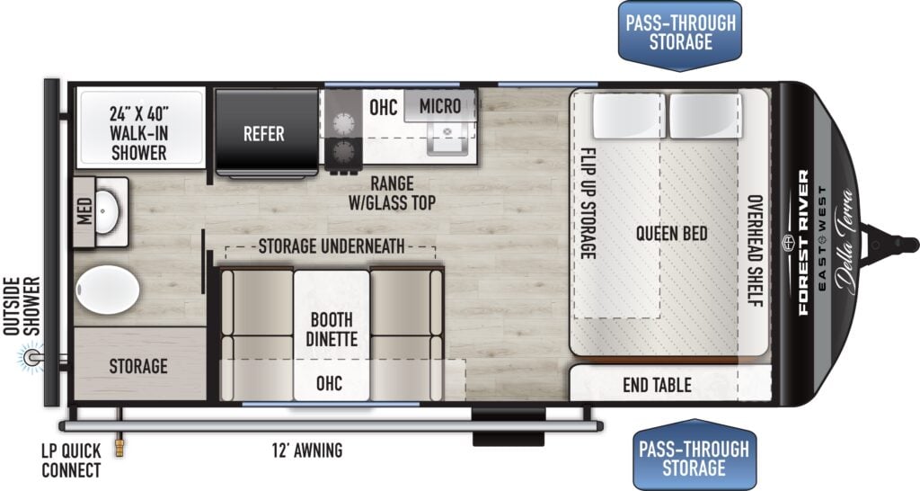 Forest River Della Terra floorplan. FP courtesy Forest River Inc.