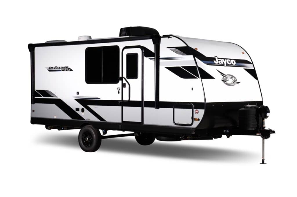 Jayco Jay Feather exterior image. Photo courtesy Jayco.