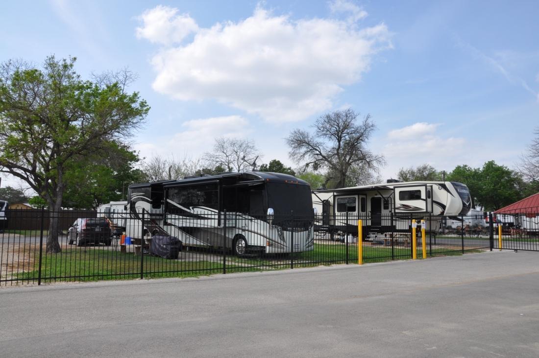 RVs in the campground at Mission City RV Park