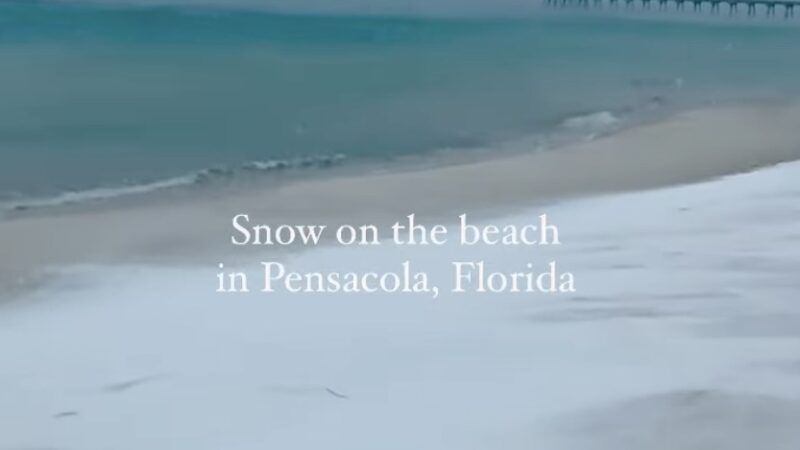 ‘Historic Day’ Brings ‘Weird, But Beautiful’ Snow to Florida Beach