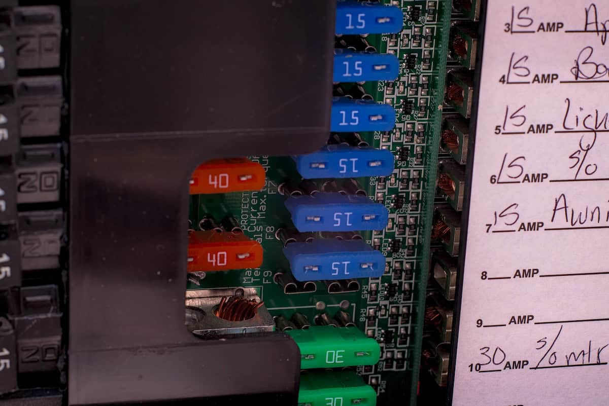 rv fuses as part of an RV electrical system