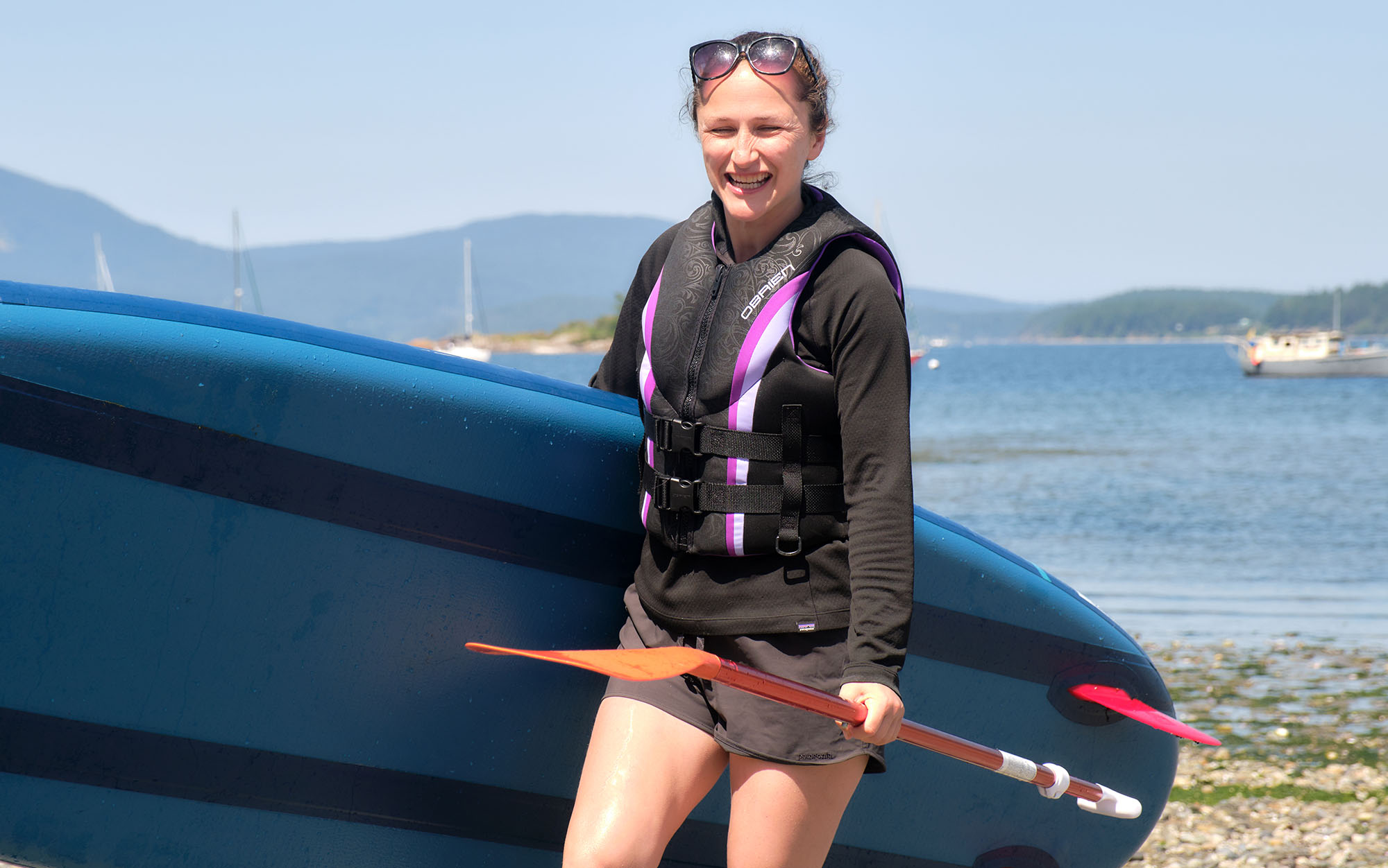 I threw on the Patagonia Capilene Midweight before heading out for some windy paddle boarding in Puget Sound.