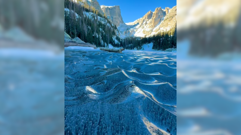 Viral Video: Woman Discovers Gorgeous Frozen Ice Ripples