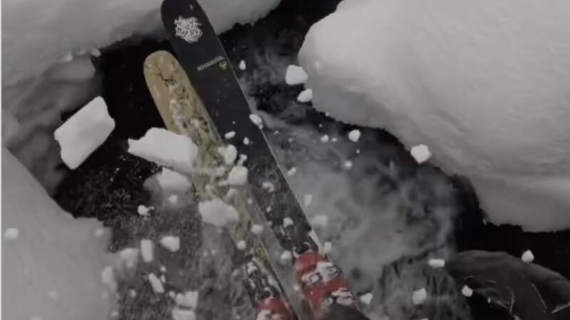 ‘Volume up for Panic Noises’: Skier Tumbles Down Frozen Waterfall