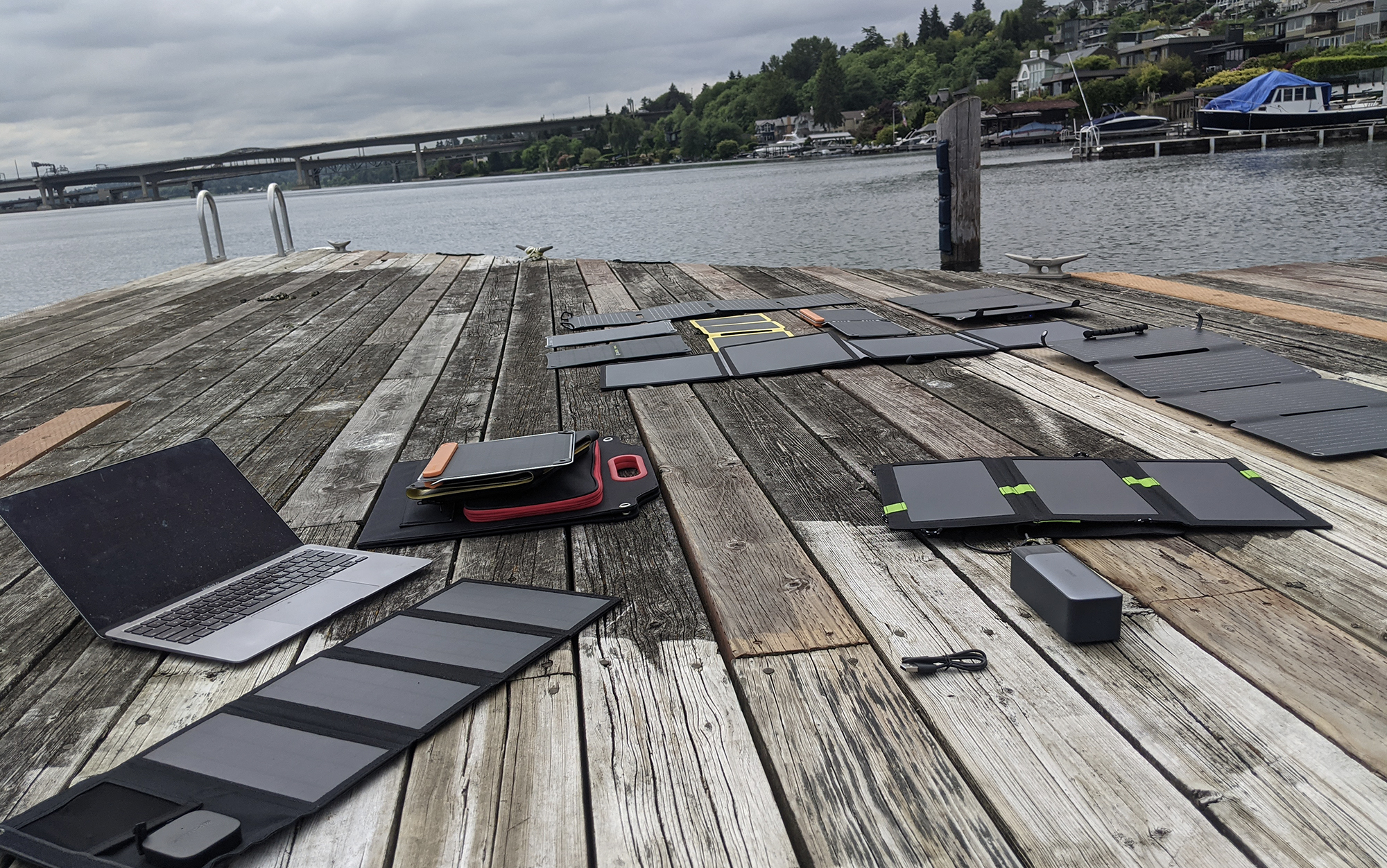 Cloudy skies solar charger testing